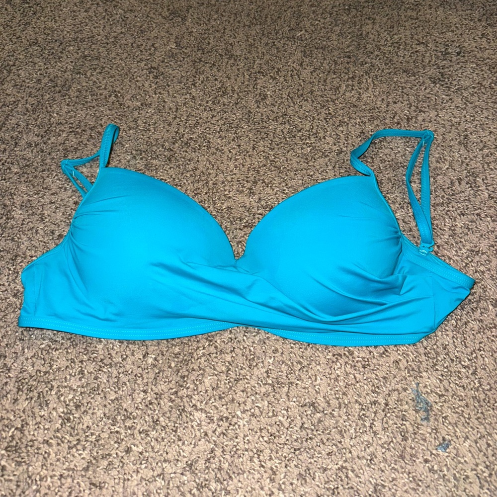 Dark Aqua/teal padded underwire bikini top SKYE size small